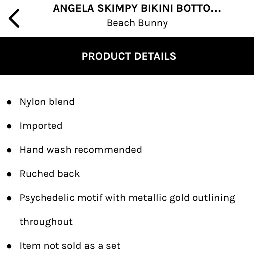 BEACH BUNNY β€οΈβπ₯ ANGELA SKIMPY BOTTOMS IN OCEAN NWT - Picture 8 of 15